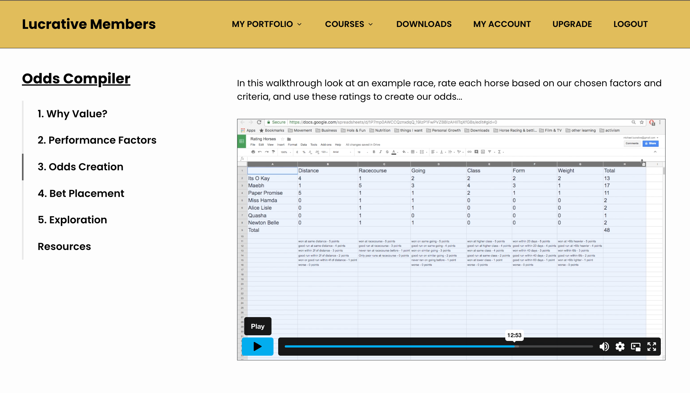 odds compiler - punt like a pro the challenge