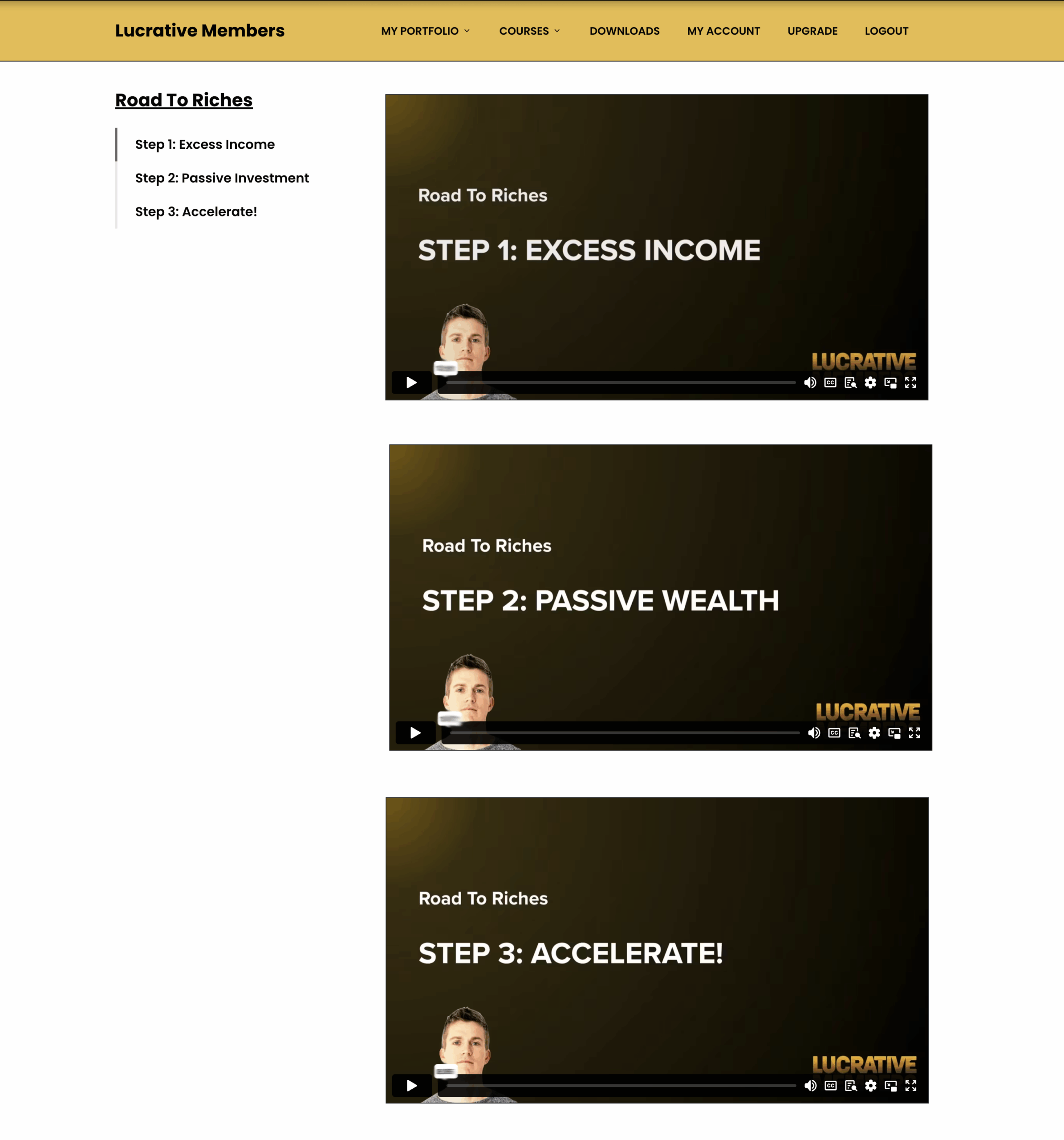 road to riches video course image